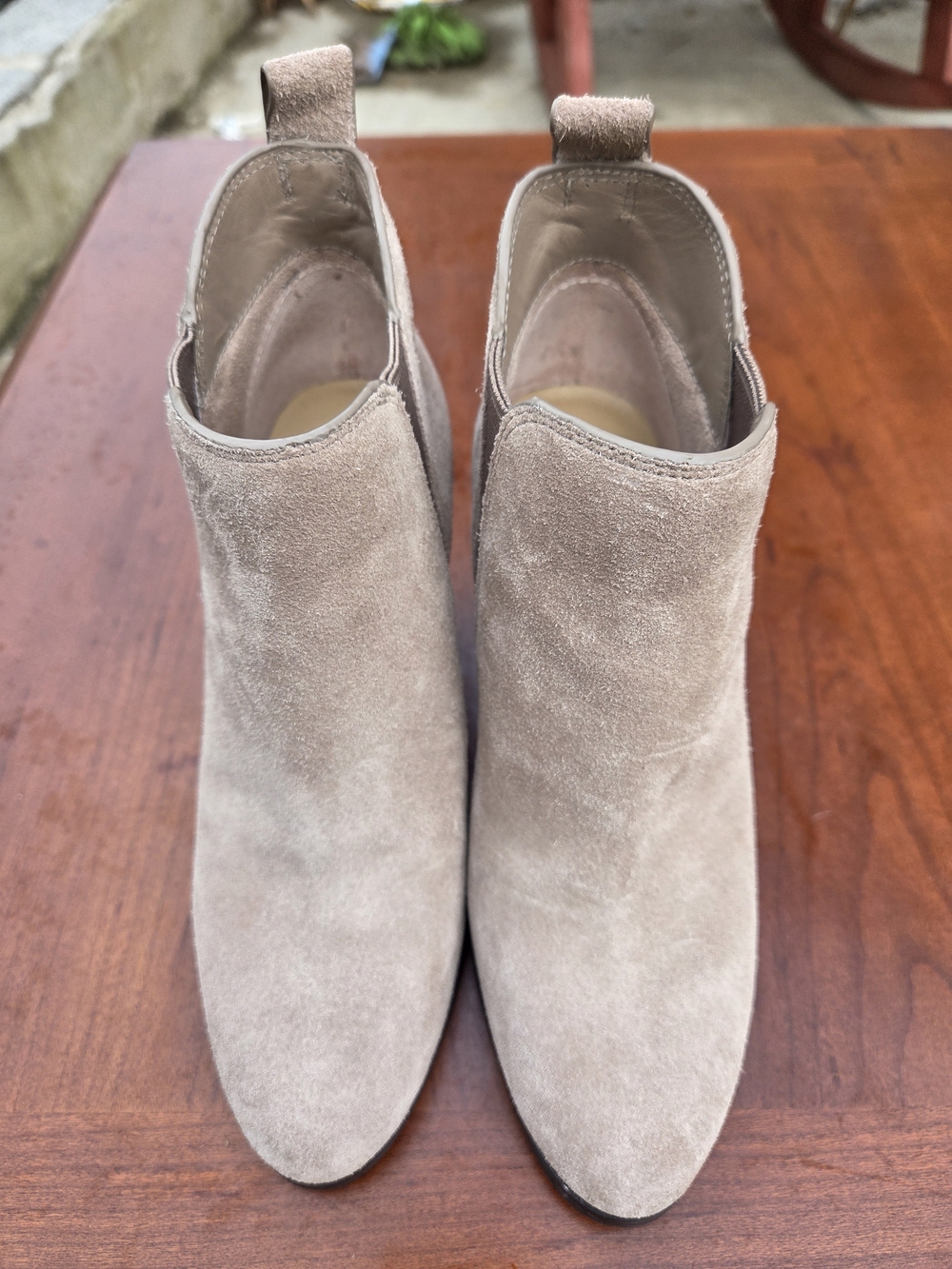 Michael Kors Beige Suede Ankle Booties